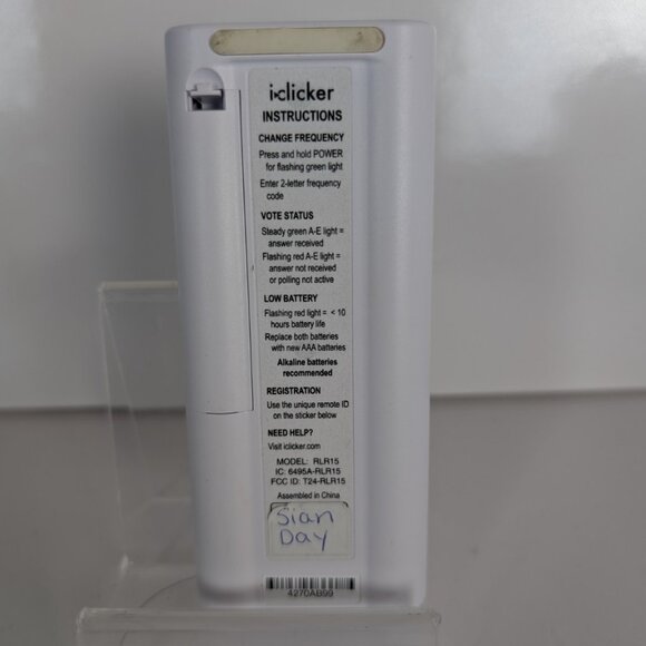 iClicker + Plus Student Response Remote Control Model RLR15 Tested Works - Picture 2 of 2